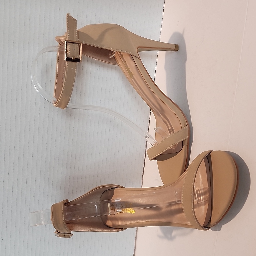 NEW! NUDE Nubuck  Ankle Strap Stilleto Heel